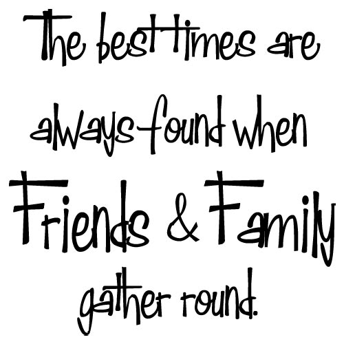 family and friends words